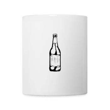 Bouteille de bière - Mug blanc - blanc - Devant