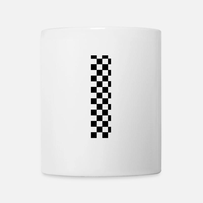 Schachbrettmuster - Tasse - Weiß