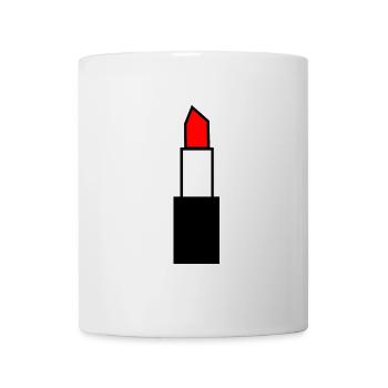 Lippenstift rot Make-up Artist - Tasse - Weiß - Vorne