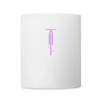 Fahrrad Silhouette pink - Tasse - Weiß - Vorne