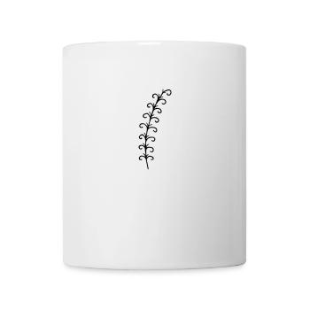Ast Zweig Blatt Blätter Pflanze Natur Mistel Tanne - Tasse - Weiß - Vorne