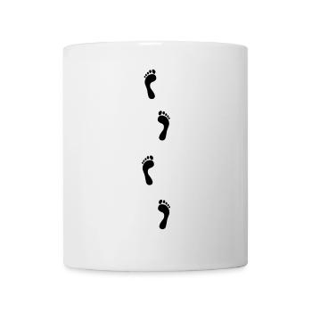 Empreintes de pas - Mug blanc - blanc - Devant