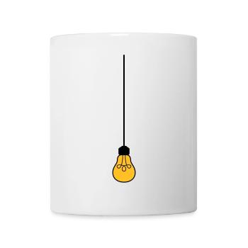 ceiling top cable hang light bulb light electricity id - Mug - white - Front