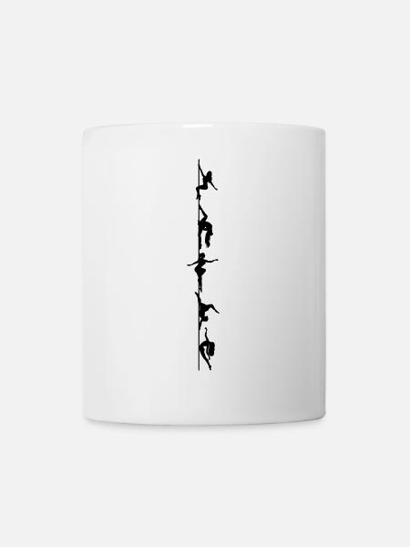 Poledance Silhouetten schwarz - Tasse - Weiß