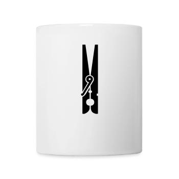 Pince à linge / pince à linge (1c) - Mug blanc - blanc - Devant