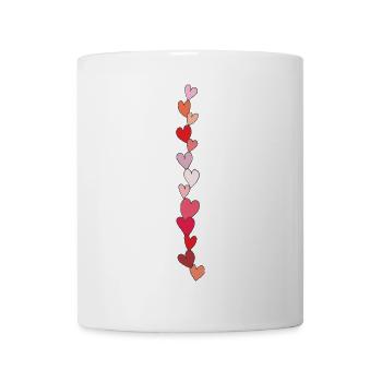 herzen kette - Tasse - Weiß - Vorne