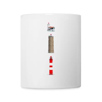 Leuchttürme Ameland, Terschelling, Marken - Tasse - Weiß - Vorne