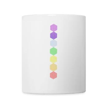 Blume des Lebens - 5. Dimension - 7 Chakren - Tasse - Weiß - Vorne
