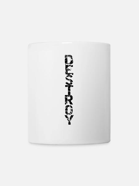Détruire en noir - Mug blanc - blanc