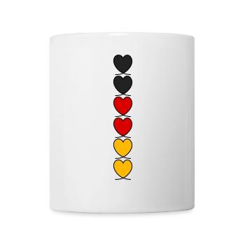 Deutschland Herzen - Tasse - Weiß - Vorne