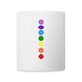Die 7 Chakren - Tasse - Weiß - Vorne