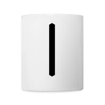 Rune: Isaz ᛁ (i), Quantum Runes Futhark 0 © - Tasse - Weiß - Vorne