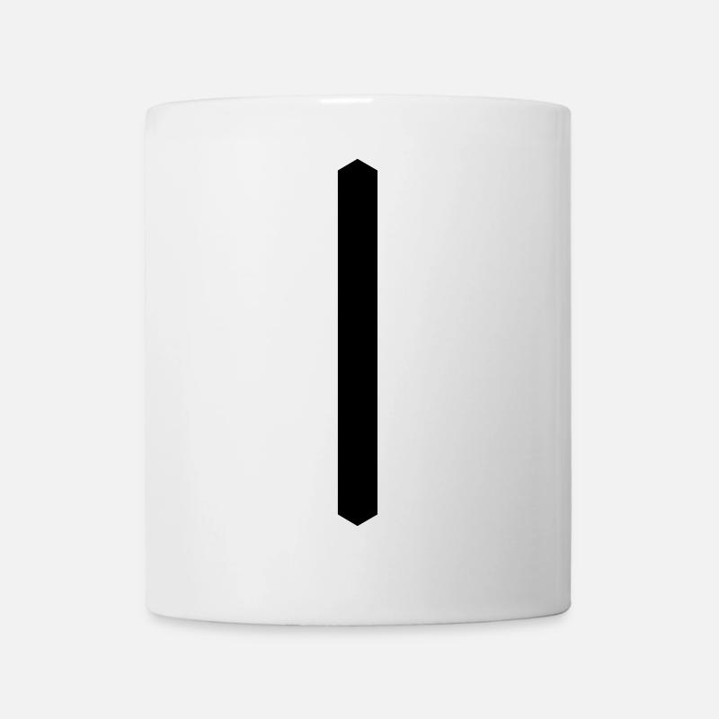 Rune: Isaz ᛁ (i), Quantum Runes Futhark 0 © - Mug blanc - blanc