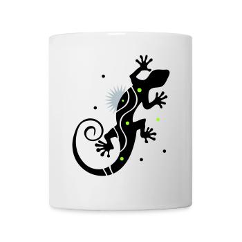 Stilisierter Gecko im klaren Vektorstil - Tasse - Weiß - Vorne