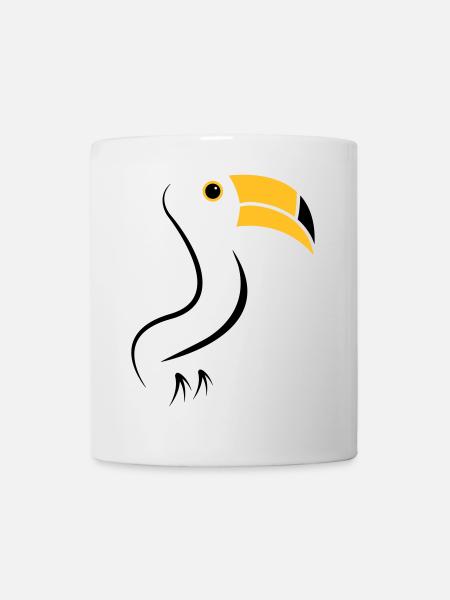 toucan silhouette - Mug blanc - blanc