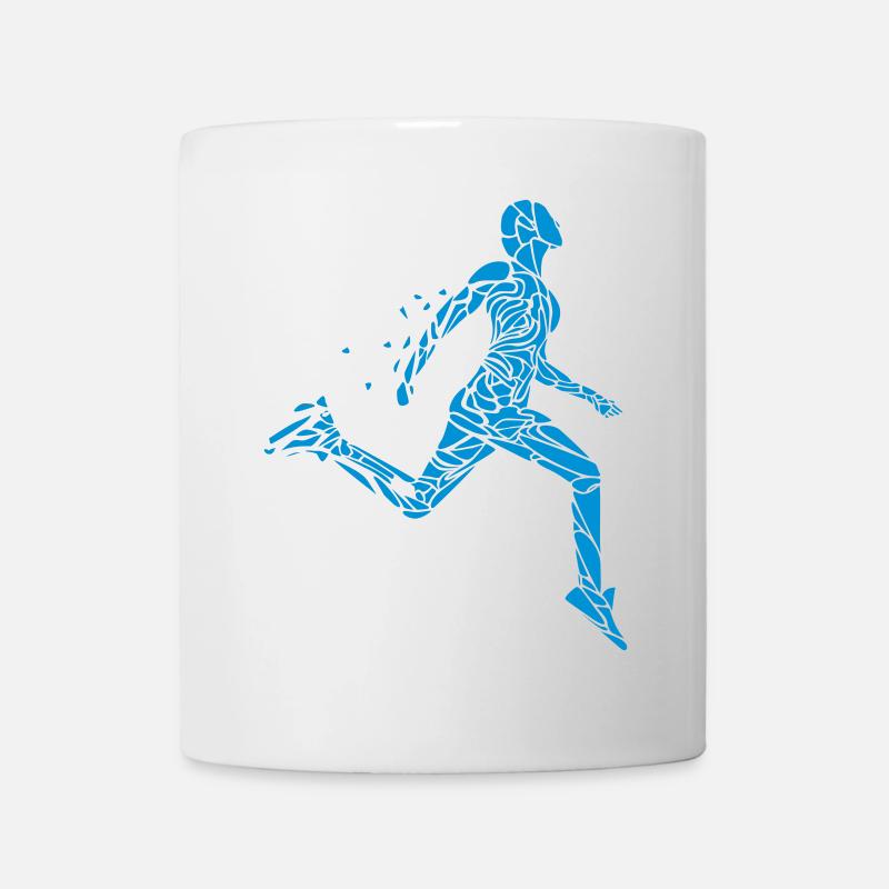 Coureur, coureurs, joggeurs, jogging, marathon, - Mug blanc - blanc
