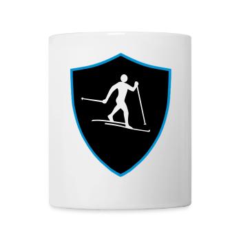 Langlauf Schild - Tasse - Weiß - Vorne