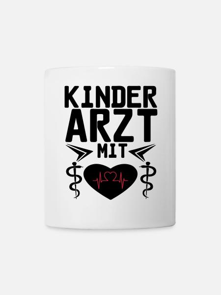 Kinderarzt mit Herz Geschenk - Tasse - Weiß