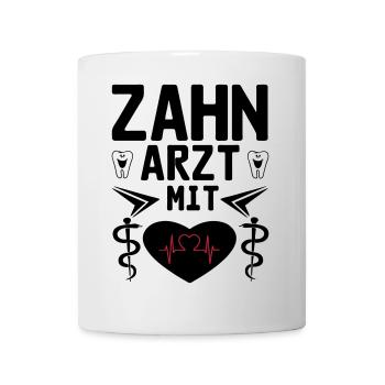 Zahnarzt mit Herz Geschenk - Tasse - Weiß - Vorne