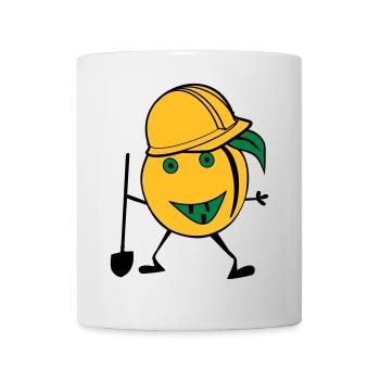 orange construction worker - Mug - white - Front