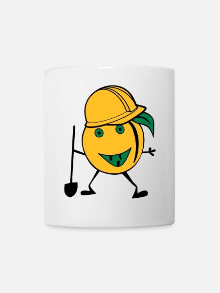 orange construction worker - Mug - white