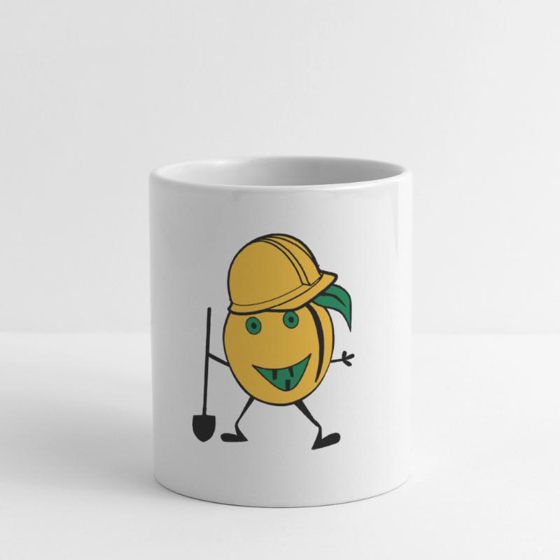 orange construction worker Mug