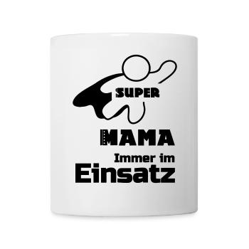 Super Mama Mutter Muttertag Familie Geschenk - Tasse - Weiß - Vorne