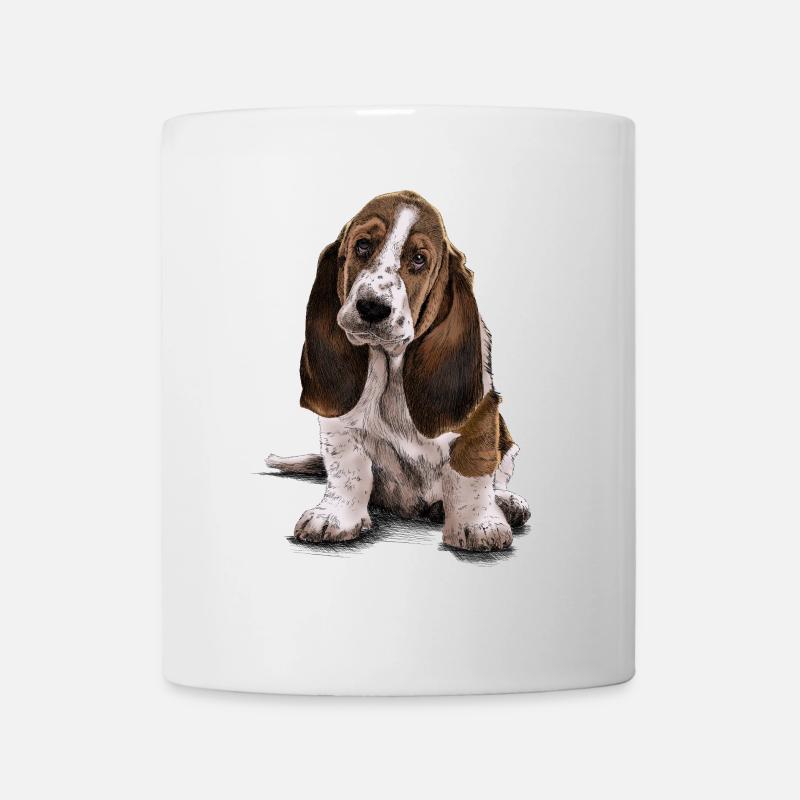 Basset-Hound - Tasse - Weiß