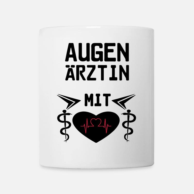 Augenärztin mit Herz Geschenk - Tasse - Weiß