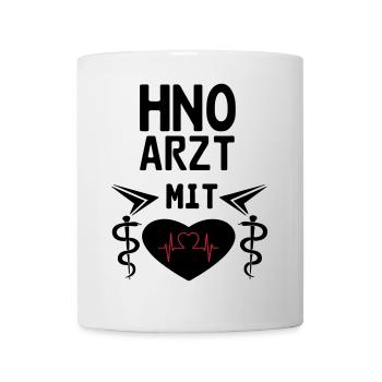 HNO Arzt mit Herz Geschenk - Tasse - Weiß - Vorne