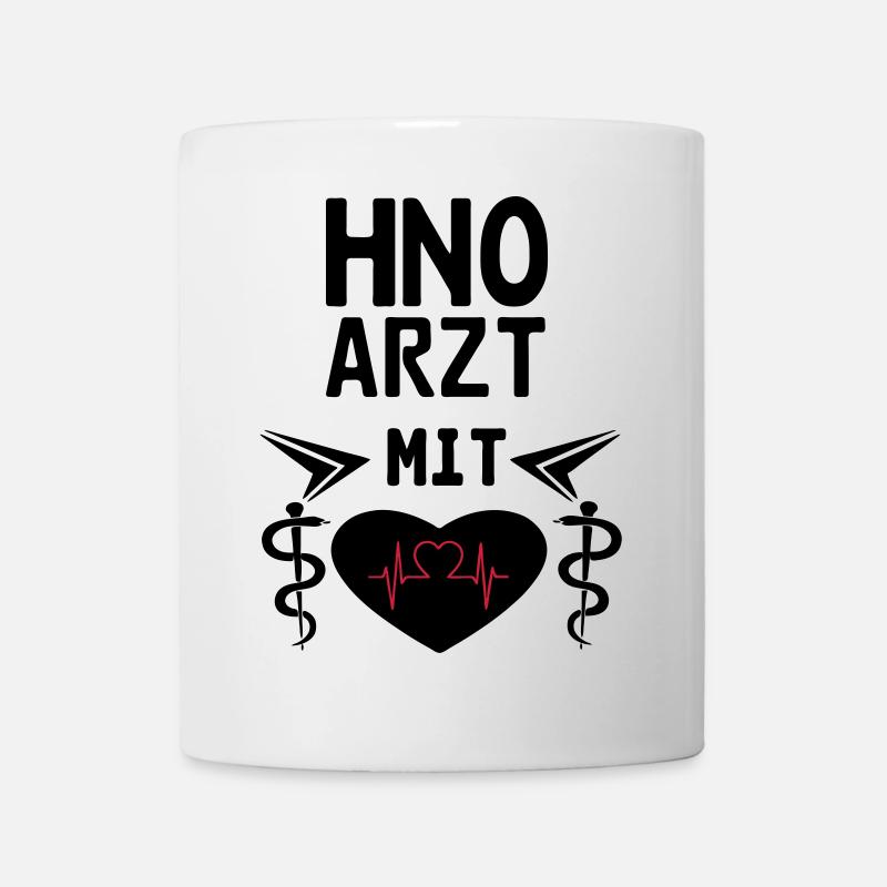 HNO Arzt mit Herz Geschenk - Tasse - Weiß