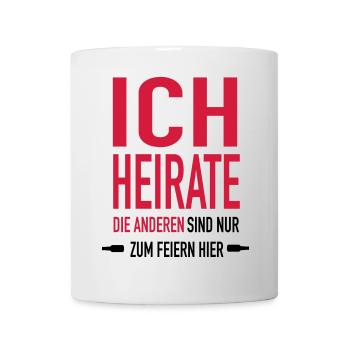 ich Heirate x1 - Tasse - Weiß - Vorne