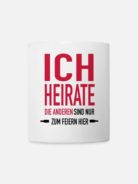 ich Heirate x1 - Tasse - Weiß
