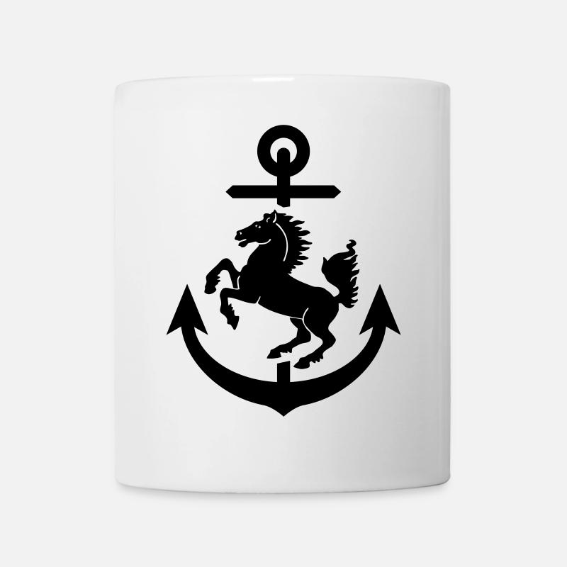 Stuttgart Wappen Anker, Stuttgarter - Tasse - Weiß