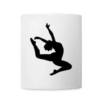 Springen Mädchen - Tasse - Weiß - Vorne
