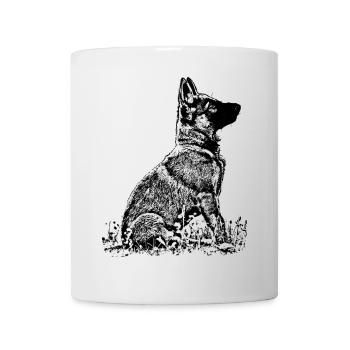 Schaeferhund Welpe - Mug blanc - blanc - Devant