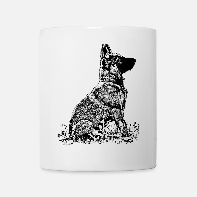 Schaeferhund Welpe - Tasse - Weiß