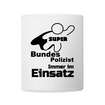 Super Bundespolizist Polizei, Sprüche, Geschenk - Tasse - Weiß - Vorne