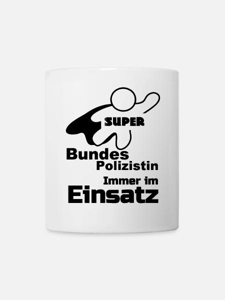 Super Bundespolizistin Polizei, Sprüche, Geschenk - Tasse - Weiß
