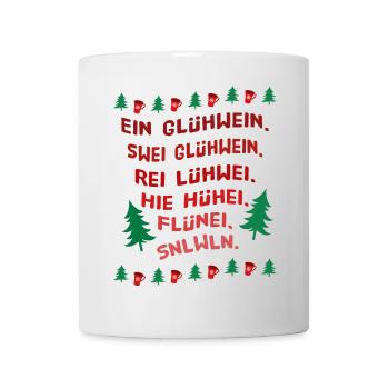 Ein Glühwein swei Glühwein Trinkspruch Weihnachten - Tasse - Weiß - Vorne