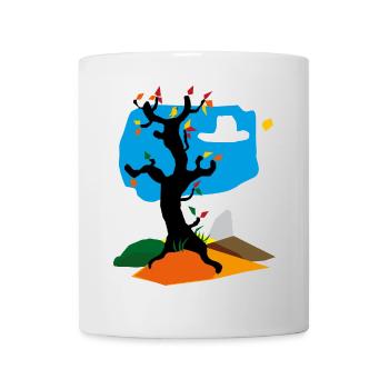 Arbre en automne - Mug blanc - blanc - Devant