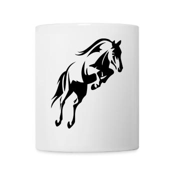 jumping horse - Mug - white - Front