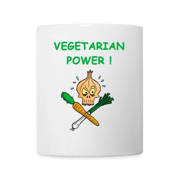 Le pouvoir des végétariens - Mug blanc - blanc - Devant