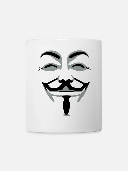 anonymus_vektor_2farb - Mug - white