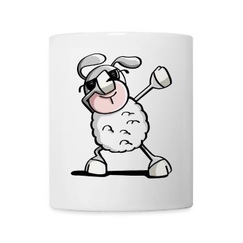 moutons drôle Dab Danse - moutons tamponnant - moutons - Mug blanc - blanc - Devant