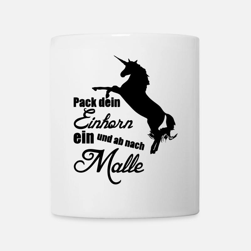 Einhorn Urlaub Mallorca Geschenk - Tasse - Weiß