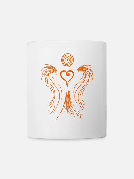 Herzengel orange - Tasse - Weiß