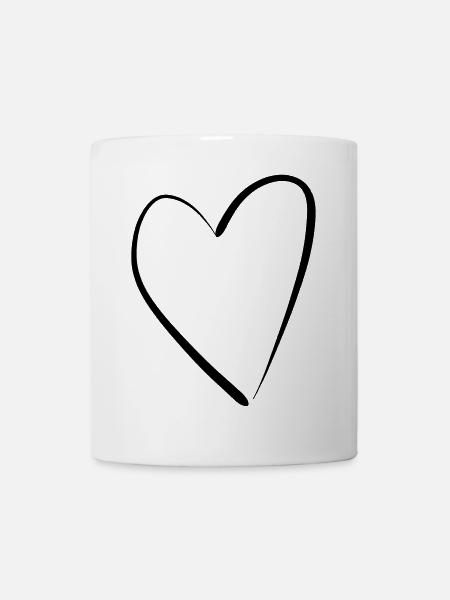 cœur - Mug blanc - blanc