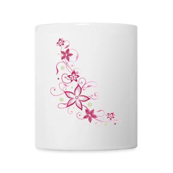 Vrille florale fleurs fleur été vrille fleur - Mug blanc - blanc - Devant