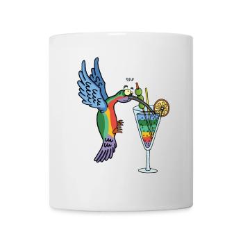 Hummingbird and cocktail - Mug - white - Front
